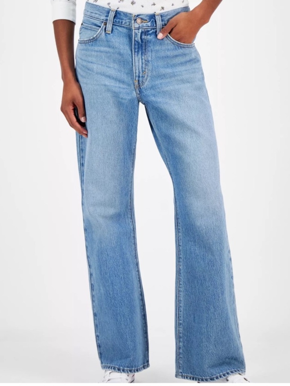 Levi's Light Blue Wide-Leg High-Rise Jeans